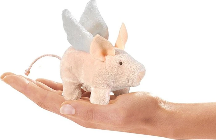 Folkmanis Fingerpuppe Mini Schwein mit Flügeln (2685)