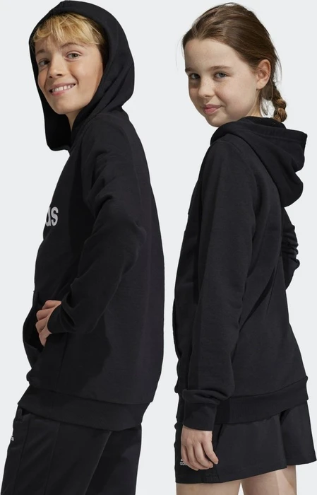 adidas Essentials Two-Colored Big Logo Cotton Hoodie black/better scarlet/white (Junior)