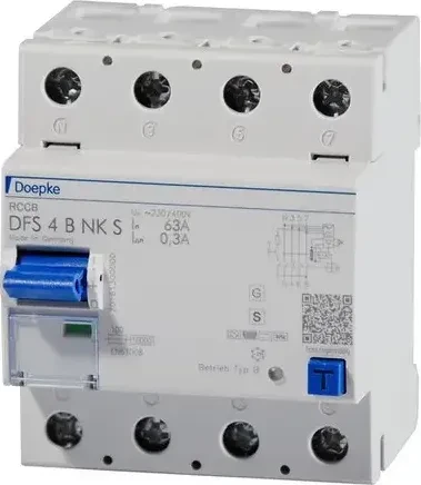 Doepke Fehlerstromschutzschalter DFS 4 063-4/0,30-B NK S