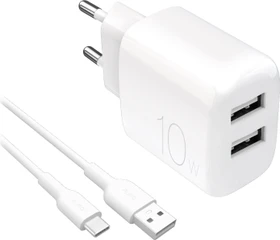 Puro Power Kit Charger + USB-C Kabel 10W weiß