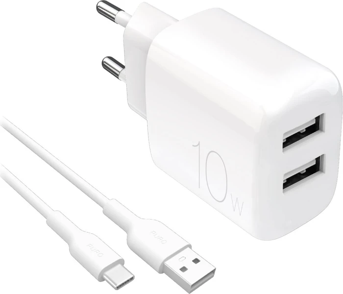 Puro Power Kit Charger + USB-C Kabel 10W weiß