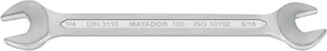 Matador 0100 Doppelmaulschlüssel zöllig, 1/4"x5/16"x125mm