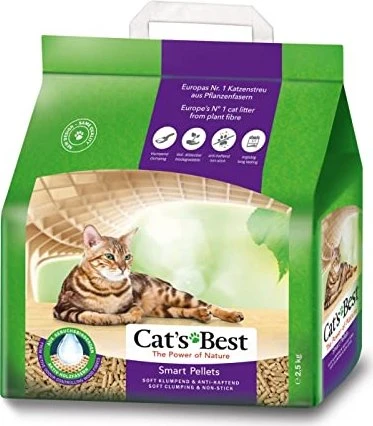 Cat's Best Smart Pellets Öko-Katzenstreu für Langhaarkatzen, 5l
