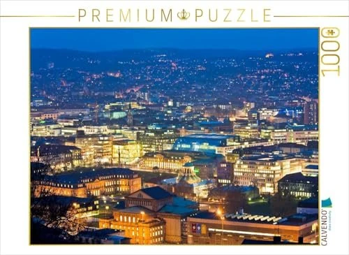 Calvendo Blick auf die Innenstadt von Stuttgart bei Nacht
