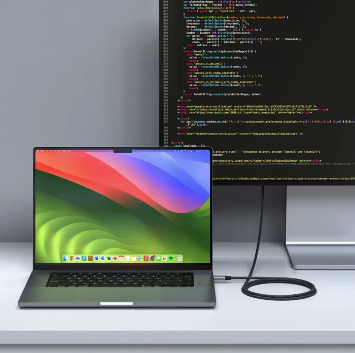 Satechi USB4 Pro Kabel, 40Gb/s, 240W PD, USB-C Stecker auf USB-C Stecker, Space Grey, 120cm