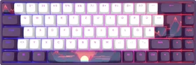 Dark Project 68 Sunrise Gaming Keyboard, weiß/violett, LEDs RGB, g3ms Sapphire, USB, DE
