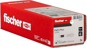 fischer FAZ II Plus 20/60 gvz Bolzenanker, M20, 5 Stück