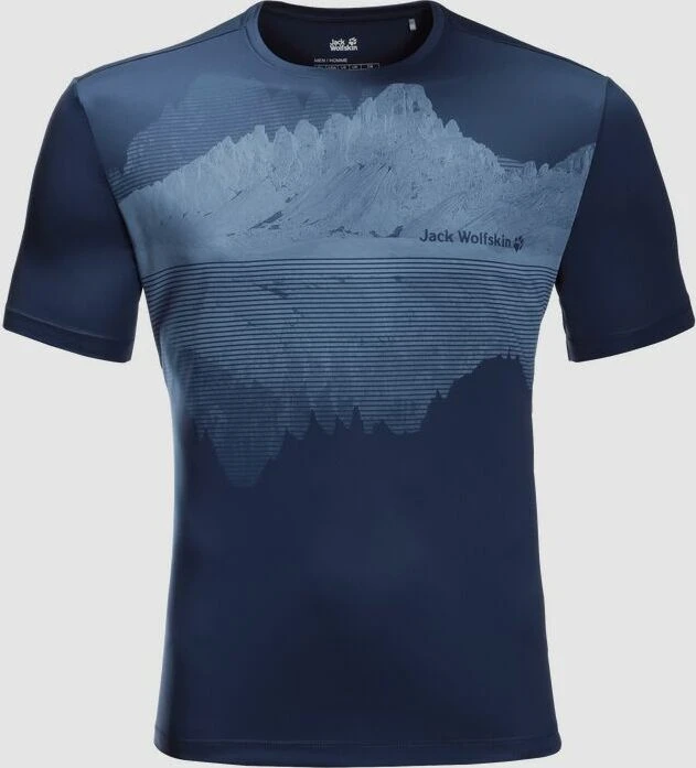 Jack Wolfskin Peak Graphic Funktionsshirt kurzarm dark indigo (Herren)