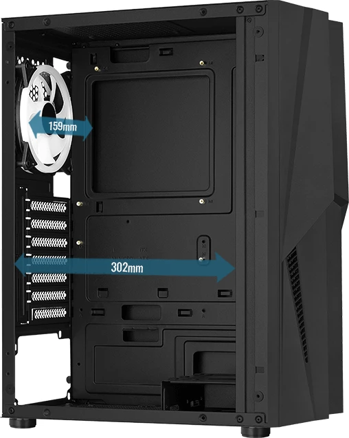 AeroCool Mecha ARGB, Glasfenster