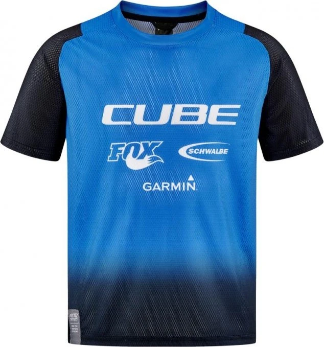 Cube Vertex Rookie X Actionteam Trikot kurzarm schwarz/blau (Junior)