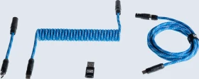 Wooting Premium Cable Set, USB-C/USB-A, Tastaturkabel (Spiral-Textilkabel), Ocean Blue