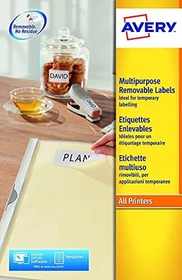 Avery-Zweckform Etiketten, 96x50.8mm, ablösbar, weiß, 30 Blatt (300 Etiketten)