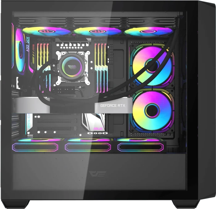 DarkFlash DS900WD Black, Glasfenster