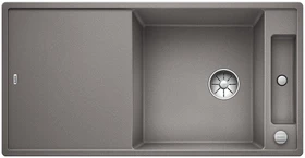 Blanco Axia III XL 6 S-F InFino Becken reversibel mit Ablauffernbedienung alumetallic inkl. Glasschneidebrett