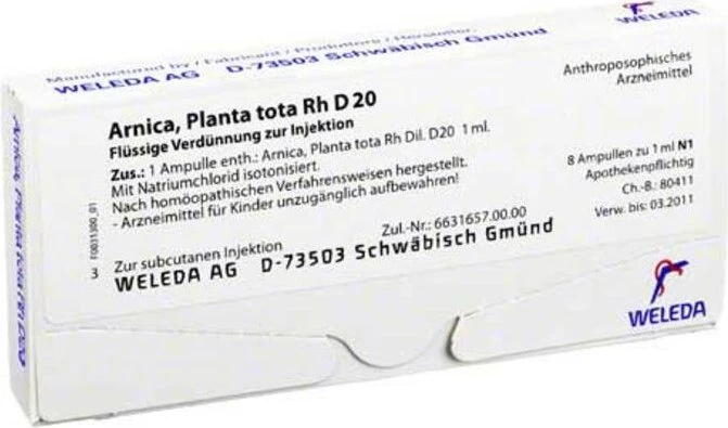 Weleda Arnica Planta tota Rh D20 Ampullen, 8ml (8x 1ml)