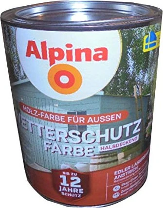 Alpina Farben Wetterschutzfarbe deckend außen steingartenblau, 2.5l