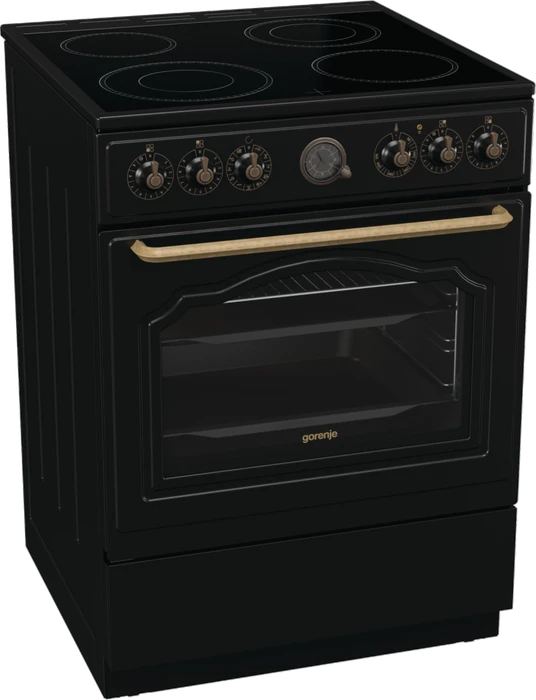 Gorenje GECS6B70CLB Elektroherd mit Glaskeramik-Kochfeld
