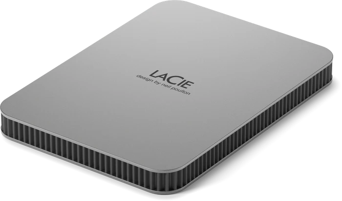 LaCie Mobile Drive V2, Moon Silver, 2TB, USB-C 3.0