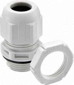 Wiska ESKV-SET 16 LG Kabelverschraubung mit Gegenmutter, Kunststoff, M16, RAL 7035
