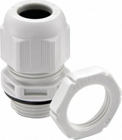 Wiska ESKV-SET 16 LG Kabelverschraubung mit Gegenmutter, Kunststoff, M16, RAL 7035