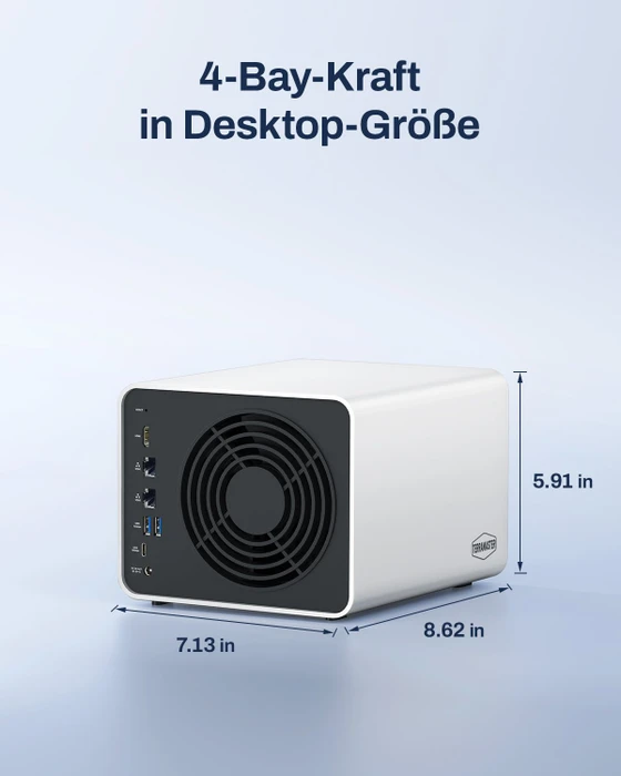 TerraMaster F4-425 Pro, Intel Core 3 N350, 16GB RAM, 2x RJ-45 5GBase-T, 1x USB-C 3.1