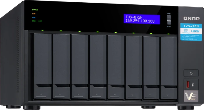 QNAP TVS-872N-i3-8G 50TB, 8GB RAM, 1x RJ-45 5GBase-T, 2x RJ-45 1000Base-T