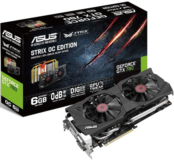 ASUS Strix GeForce GTX 780 OC, STRIX-GTX780-OC-6GD5, 6GB GDDR5, 2x DVI, HDMI, DP