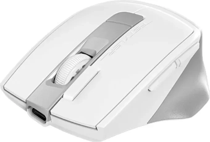 A4Tech FSTYLER FB45CS Air2 Dual Mode Silent Mouse, Silver White, USB/Bluetooth