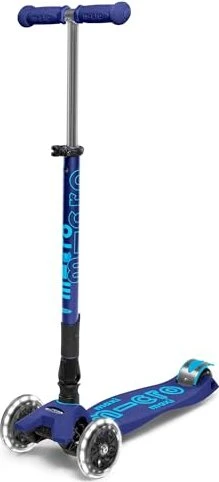 Micro Maxi Micro Deluxe Foldable LED Kickboard navy blue