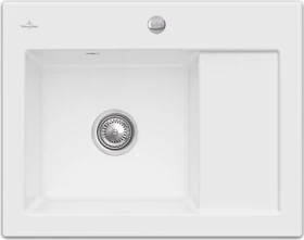 Villeroy & Boch Subway 45 Compact Einbau Becken links mit Ablauffernbedienung snow white