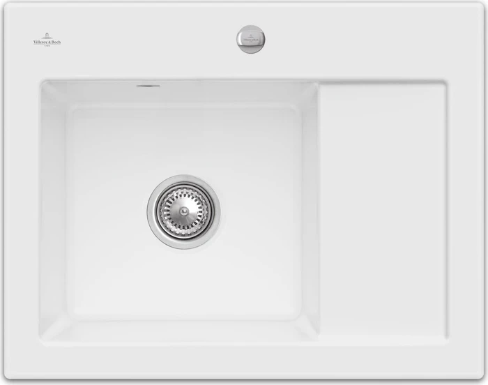 Villeroy & Boch Subway 45 Compact Einbau Becken links mit Ablauffernbedienung snow white