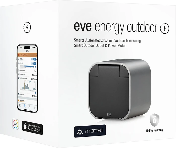 Eve Energy Outdoor, 3680W, Smart-Steckdose