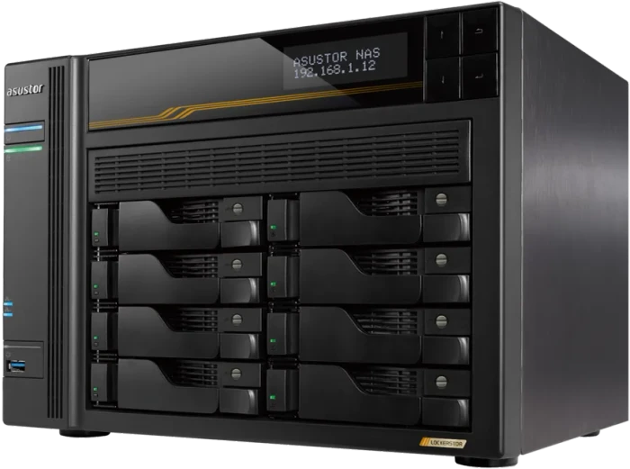 Asustor Lockerstor 8 Gen3 AS6808T 96TB, 16GB RAM ECC, 2x RJ-45 10GBase-T, 2x RJ-45 5GBase-T