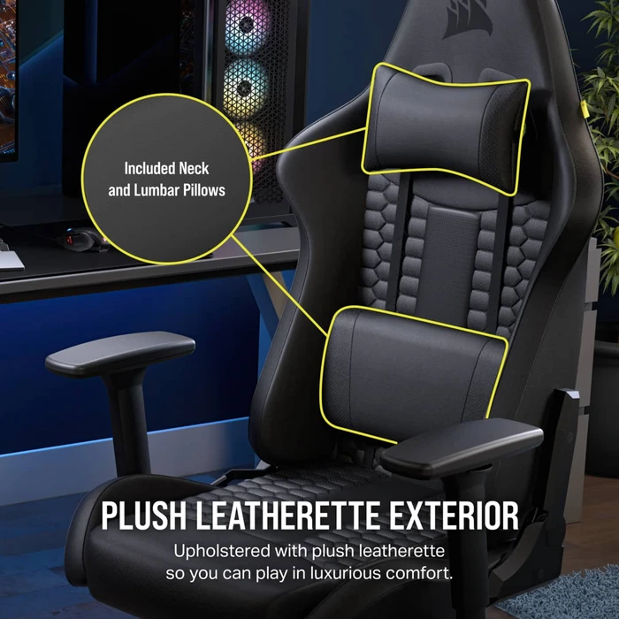 Corsair TC100 Relaxed Leatherette Gamingstuhl, schwarz
