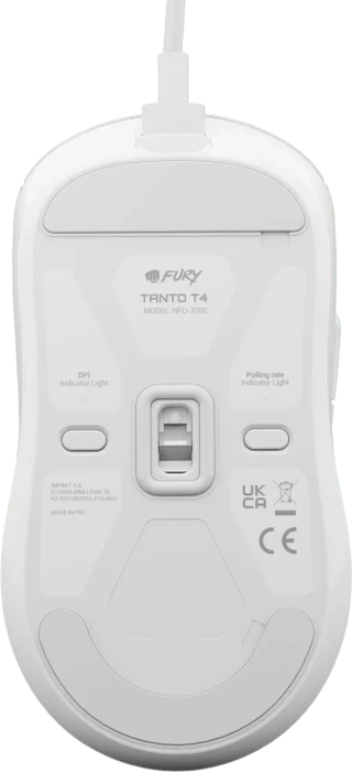 Natec Fury Tanto T4 Ultra-Lightweight Gaming Mouse weiß, USB