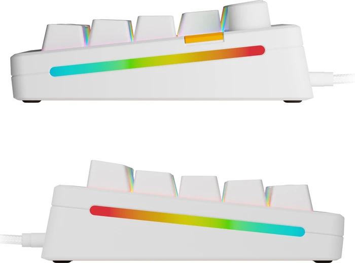 Glorious GMMK 3 HE 65% Pre-built Gaming Keyboard, weiß, LEDs RGB, Glorious Fox HE, USB, US