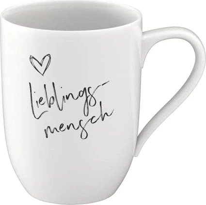 Villeroy & Boch Statement Becher mit Henkel Lieblingsmensch 280ml