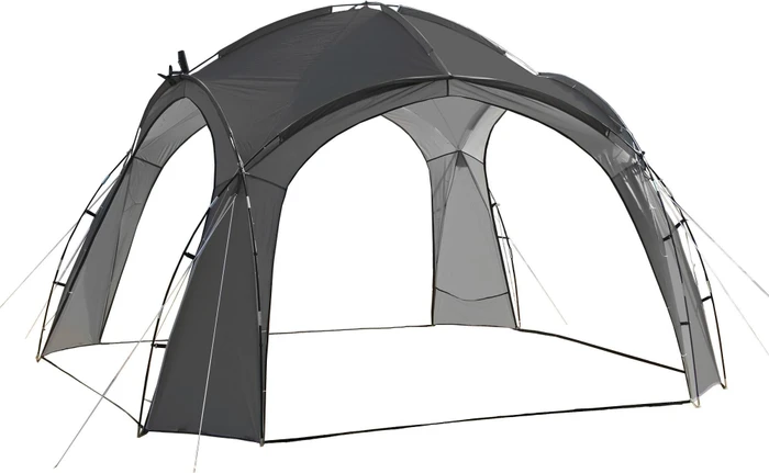 Garden Pleasure Ticino Pavillon 350x350cm schwarz