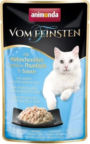 animonda Vom Feinsten Adult Hühnchenfilet und weißer Thunfisch in Sauce, 900g (18x 50g)