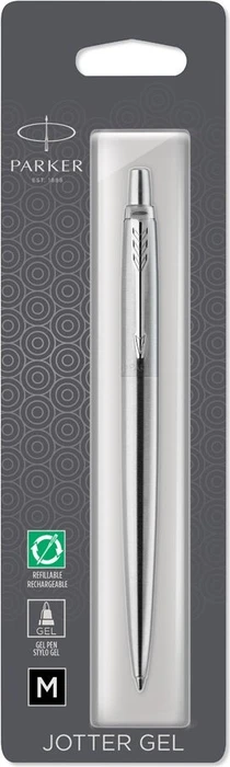 Parker Jotter Gel Gelroller stainless steel/chrome trim, Blister