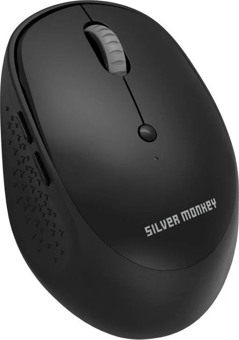 Silver Monkey M90 Wireless Comfort Silent Mouse schwarz, USB/Bluetooth