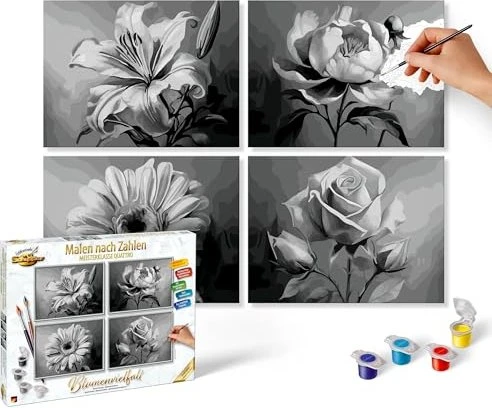 Schipper Arts & Crafts Malen nach Zahlen Blumenvielfalt