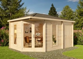 Alpholz Gartenhaus Liwa Compact Walmdach 440x300cm natur