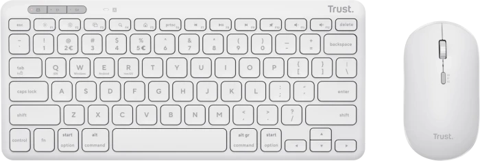 Trust Lyra Multi-Device Wireless Keyboard & Mouse Set, weiß, USB/Bluetooth, DE