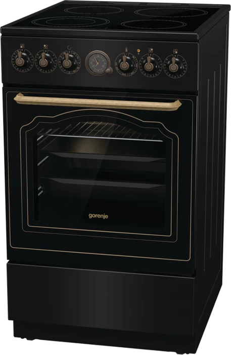 Gorenje GECS5B70CLB Elektroherd mit Glaskeramik-Kochfeld