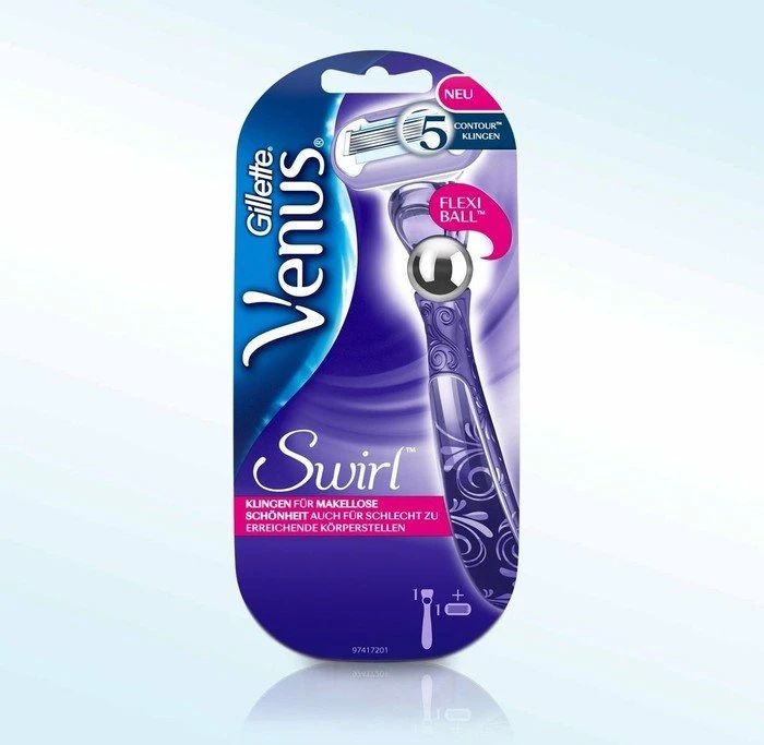 Gillette Venus Swirl Rasierer + 1 Wechselklinge