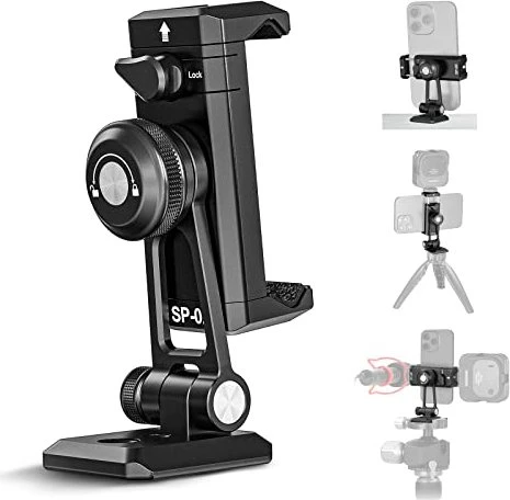 Neewer Metal Phone Tripod Mount Adapter with Arca QR Base