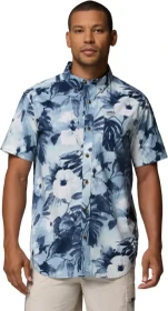 Columbia Rapid Rivers Hemd kurzarm collegiate navy/flowerblur (Herren)