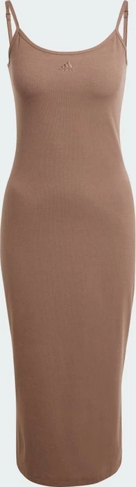 adidas ALL SZN Rib Fitted Midi Kleid earth strata (Damen)