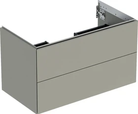 Geberit ONE Unterschrank für Waschtisch, mit zwei Schubladen, 90cm, greige/lackiert matt